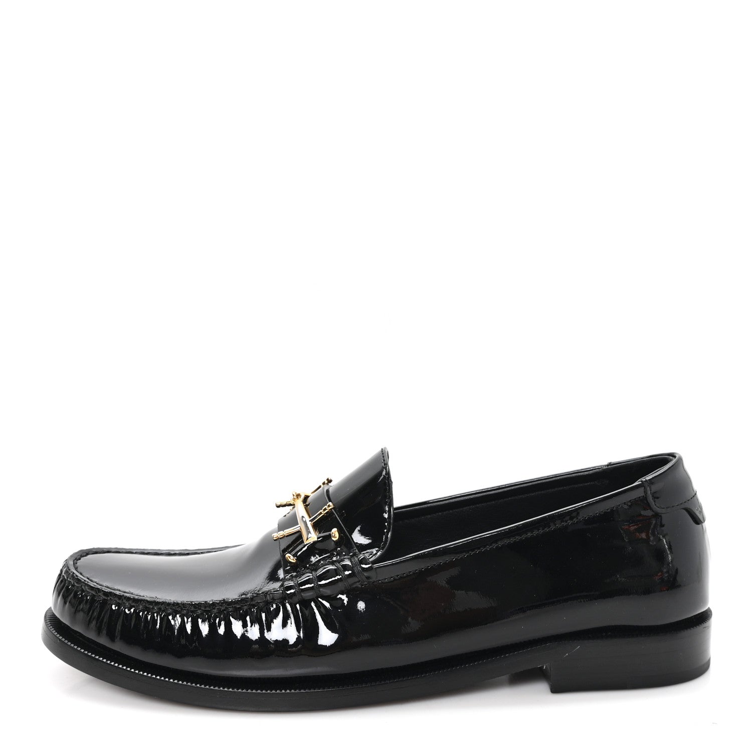 Saint Laurent Patent Le Loafer 15 Penny Slippers 40 Black 1 of 11