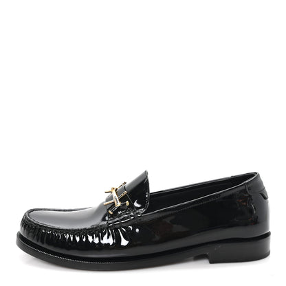 Saint Laurent Patent Le Loafer 15 Penny Slippers 40 Black 1 of 11