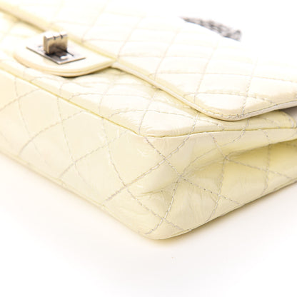 Chanel Patent Distressed Calfskin Quilted 2.55 Reissue 225 Flap White 9 of 10