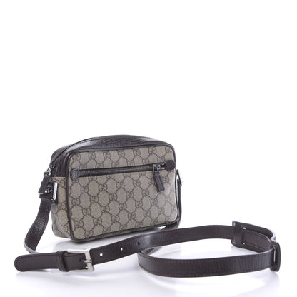 Gucci GG Supreme Monogram Canvas Web Shoulder Bag Brown 3 of 10
