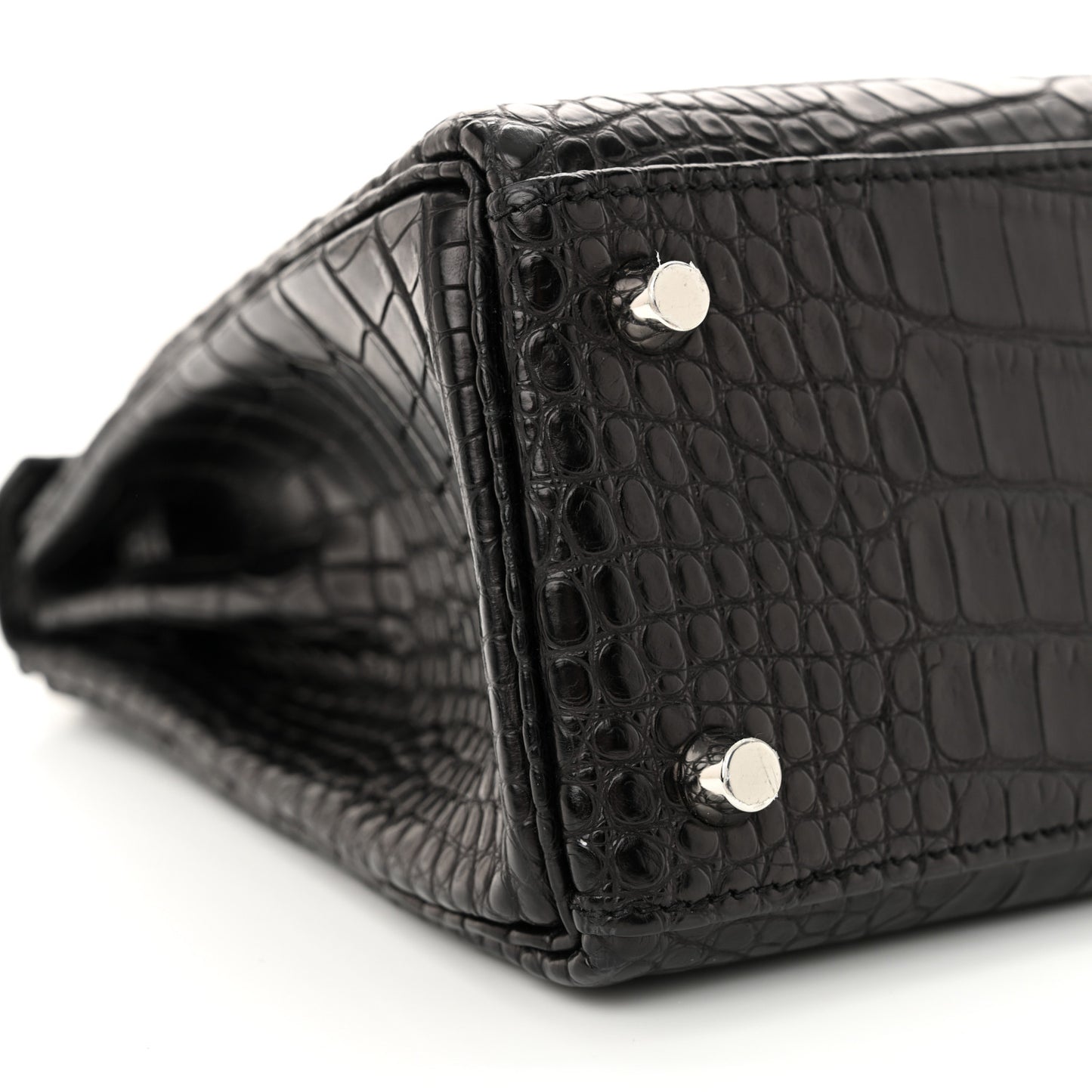 Matte Alligator Kelly Retourne 25 Black