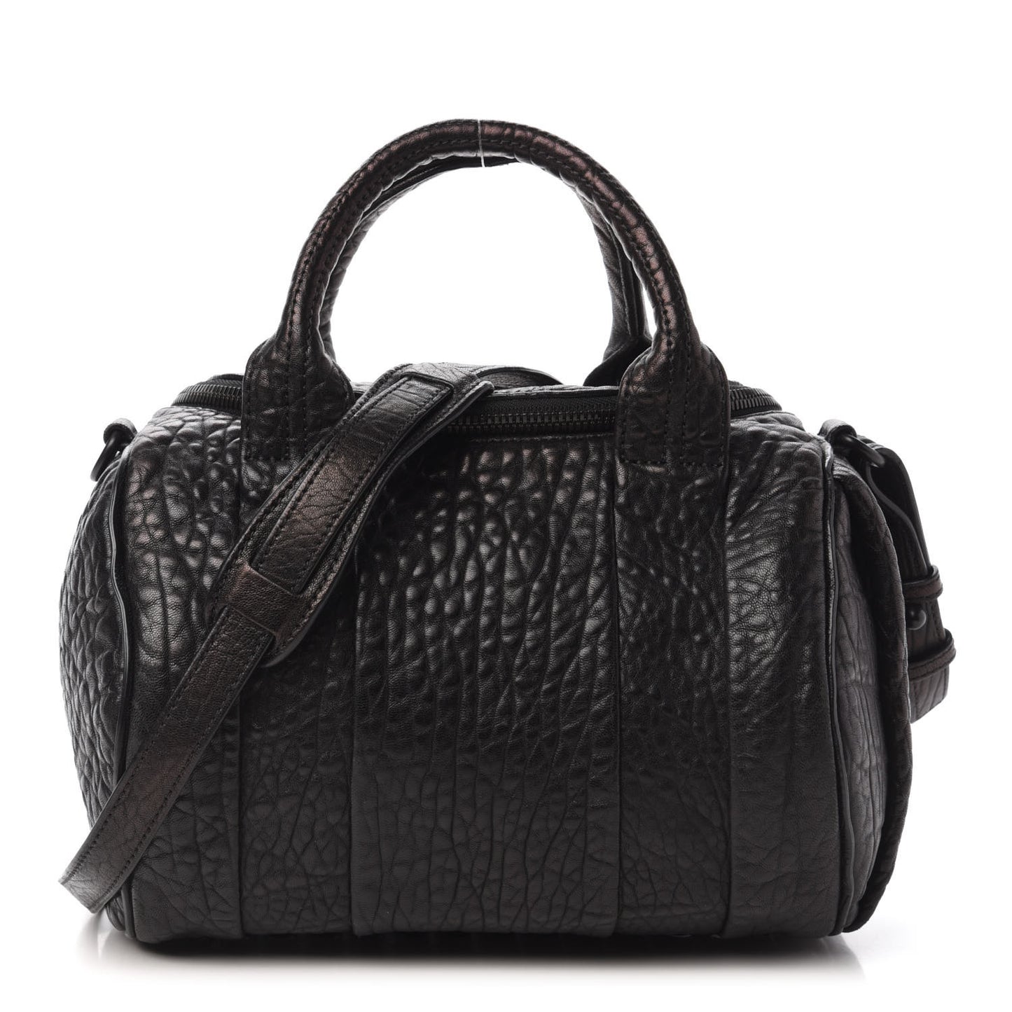 Pebbled Lambskin Rockie Black Matte Black Hardware