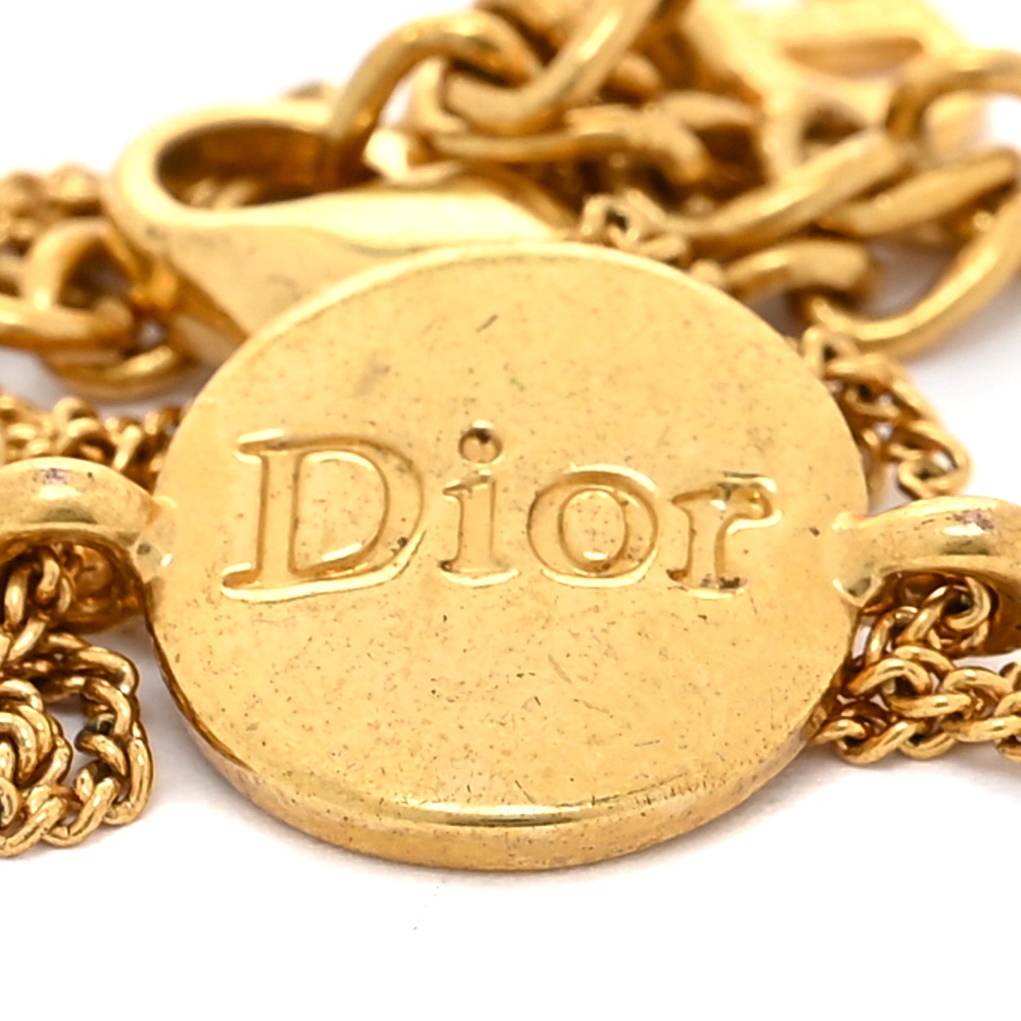 Metal Logo Chain Bracelet Gold