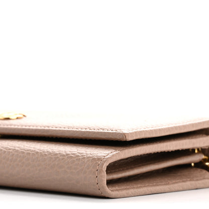 Gucci Dollar Calfskin Petite GG Marmont Wallet Chain Bag Porcelain Rose 10 of 10