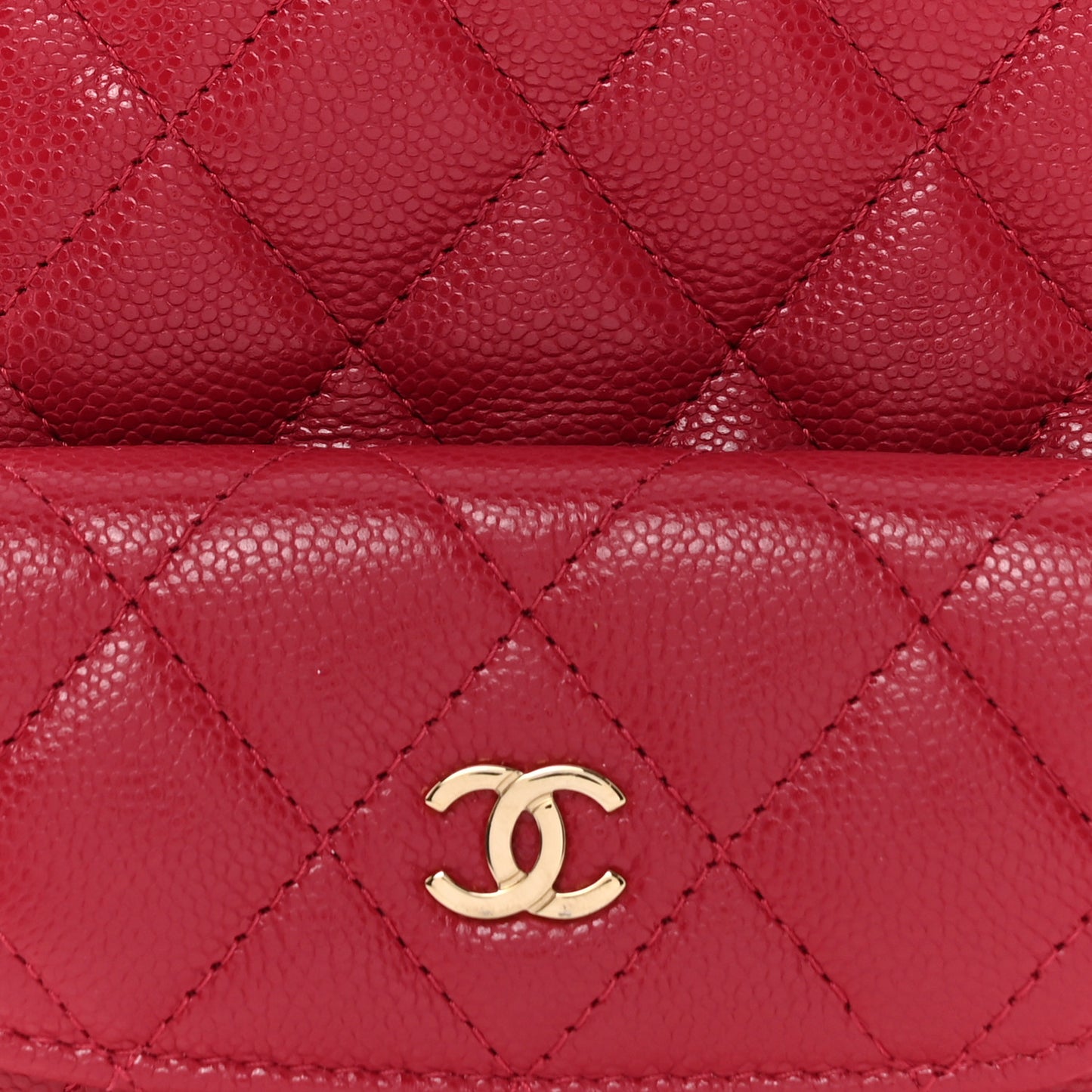 Caviar Quilted CC Mini Classic Backpack Dark Red