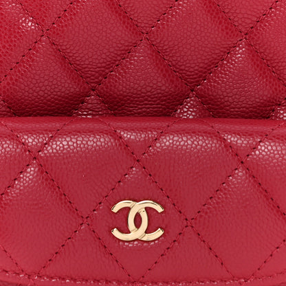 Chanel Caviar Quilted CC Mini Classic Backpack Dark Red 8 of 11