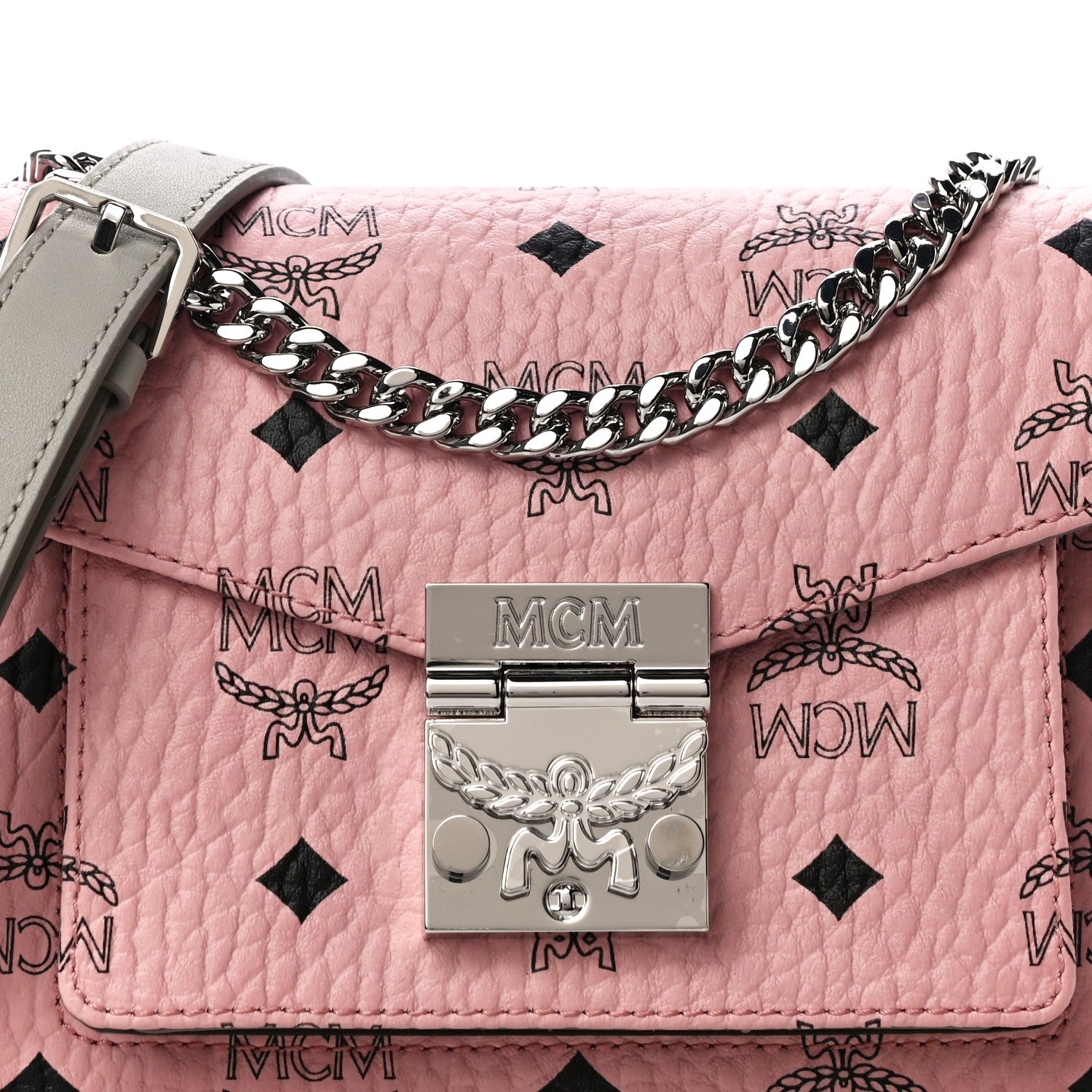 MCM Visetos Mini Patricia Crossbody Bag Soft Pink 7 of 9