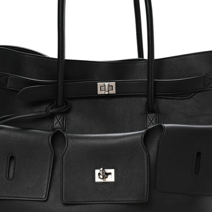 Balenciaga Smooth Calfskin Large Bel Air Carry All Bag Black 8 of 10