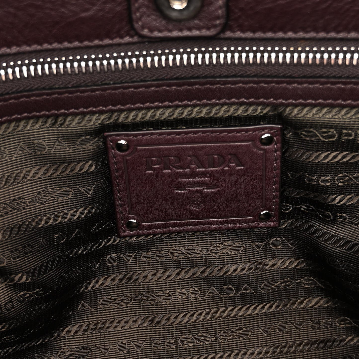 Soft Calfskin Shopping Tote Prugna
