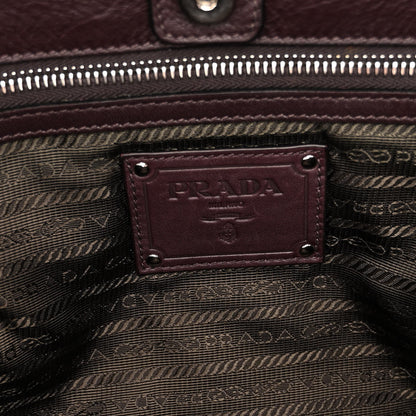 Prada Soft Calfskin Shopping Tote Prugna 6 of 10