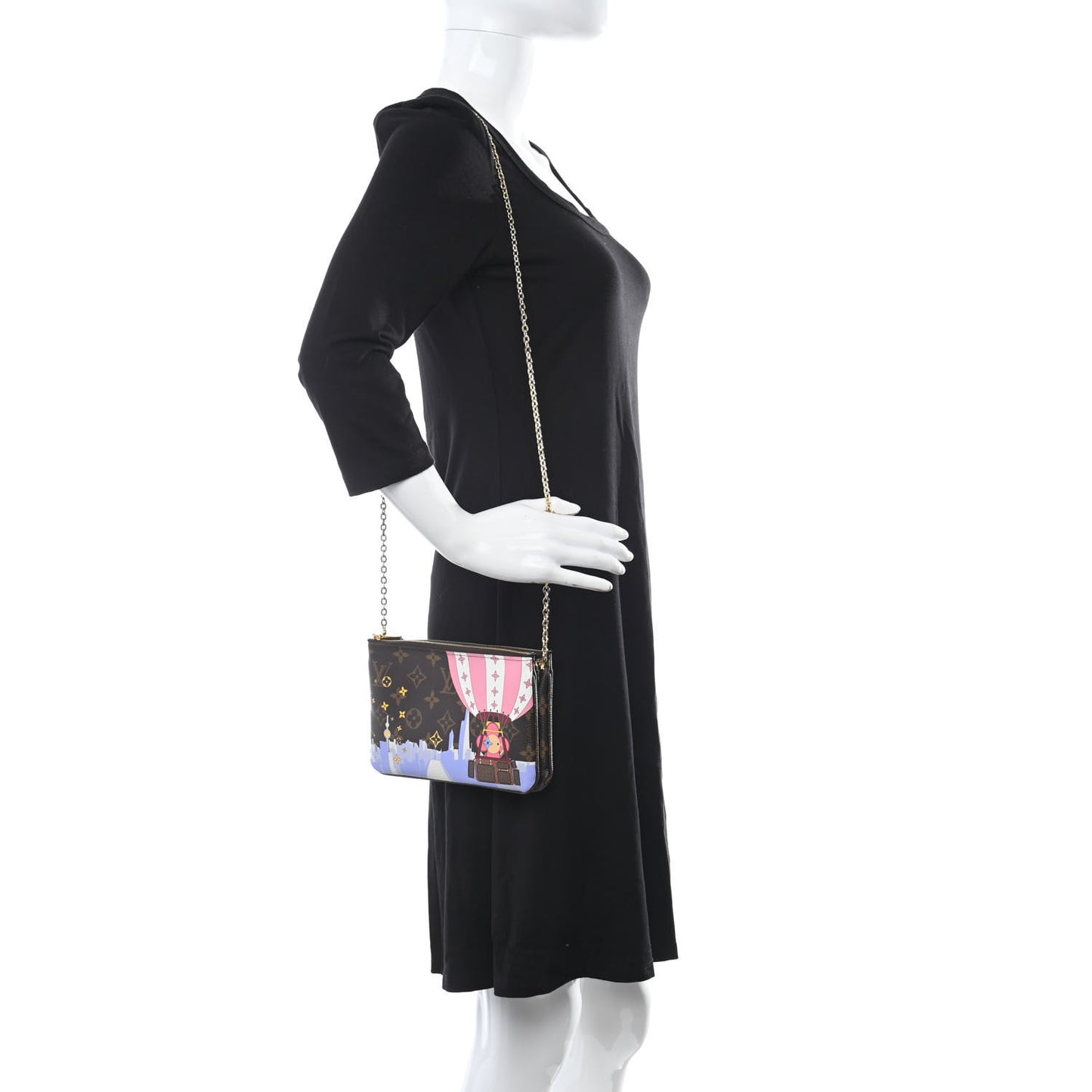 Monogram 2019 Christmas Animation Double Zip Pochette