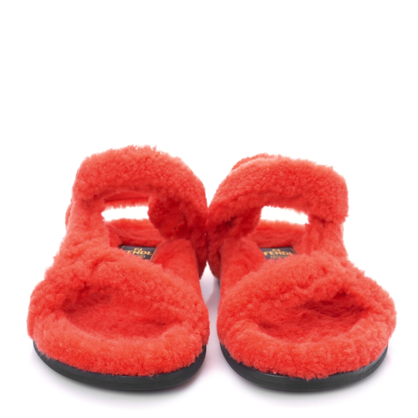 Shearling FF Fendi Feel Sandals 37 Georgia Scuro 37