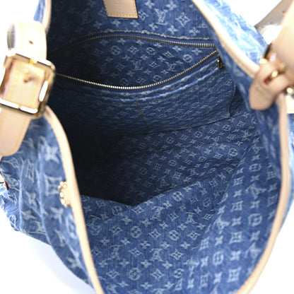 Louis Vuitton Monogram Denim CarryAll MM Blue 4 of 6