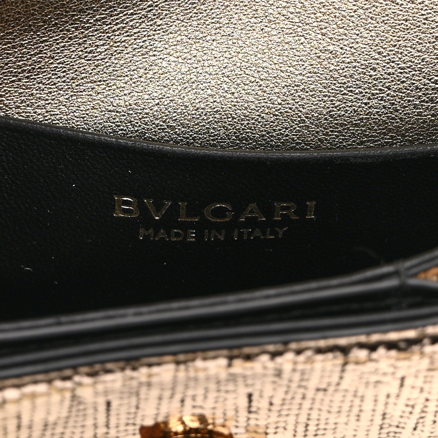 Bulgari Metallic Calfskin Serpenti Forever Micro Bag  Gold 6 of 11