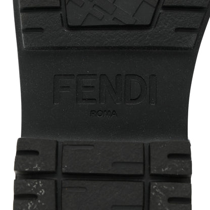 Fendi Vitello Abrasivato Fendigraphy 50mm Biker Boots 36.5 Black 8 of 9
