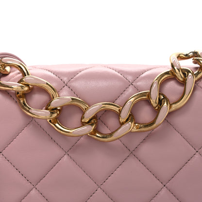 Chanel Lambskin Quilted Medium Color Match Flap Light Pink 8 of 10