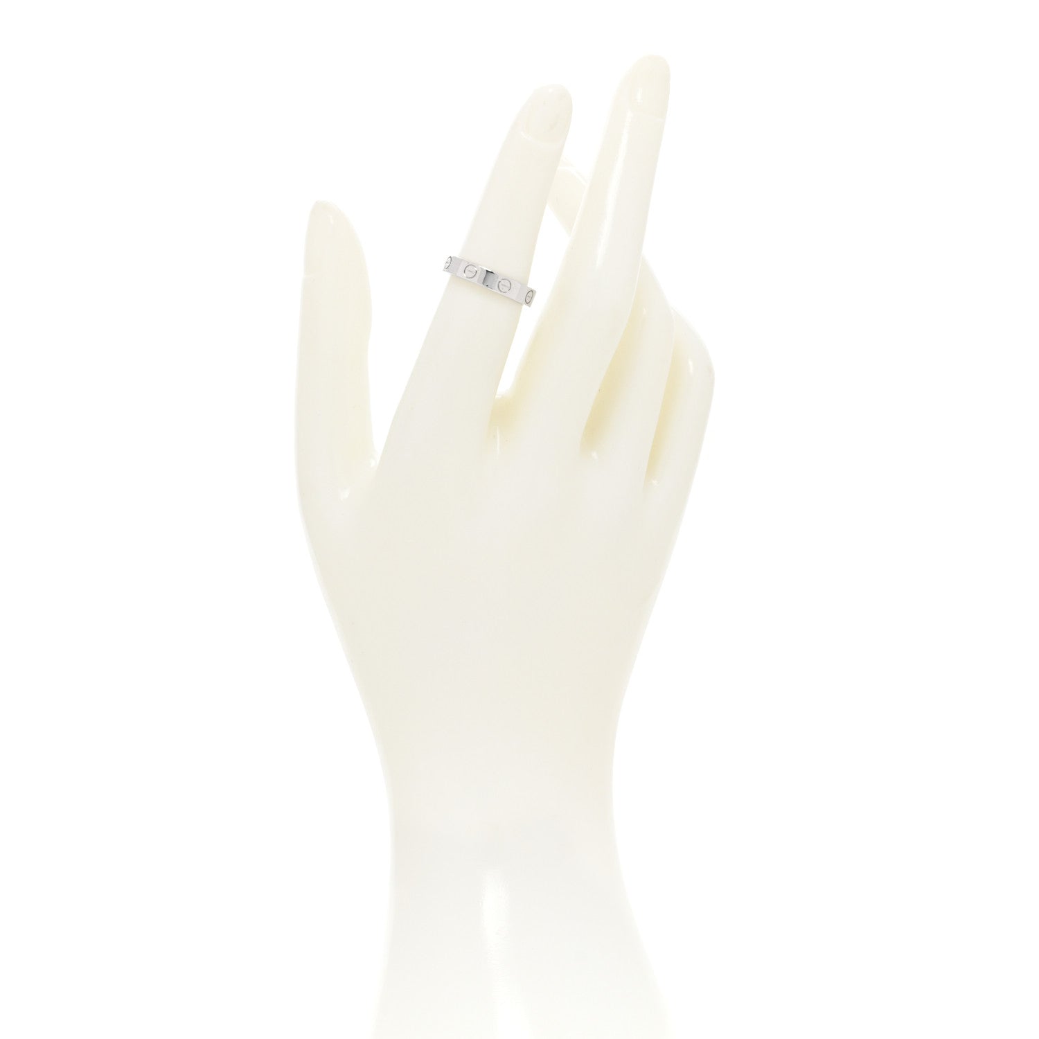 Cartier 18K White Gold 3.5mm LOVE Wedding Band Ring 52 6 2 of 4