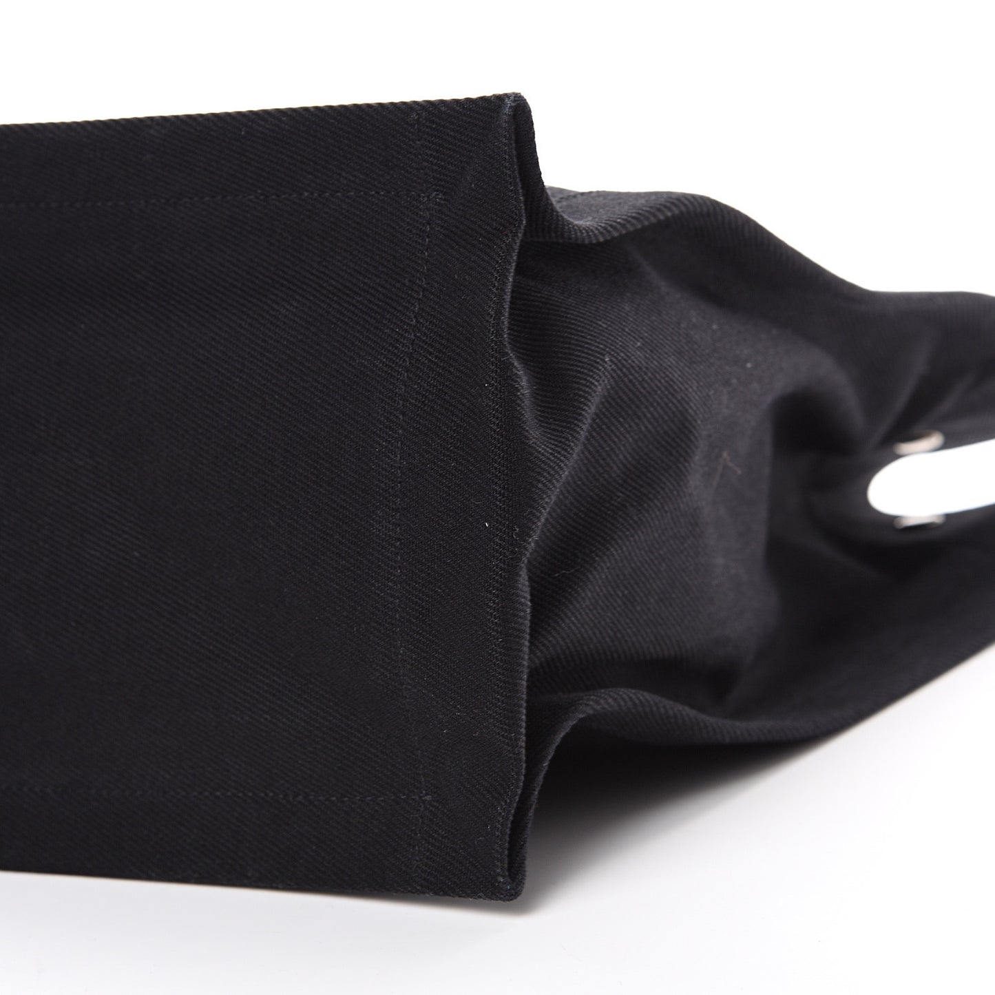 Linen Calfskin Rive Gauche Tote Black