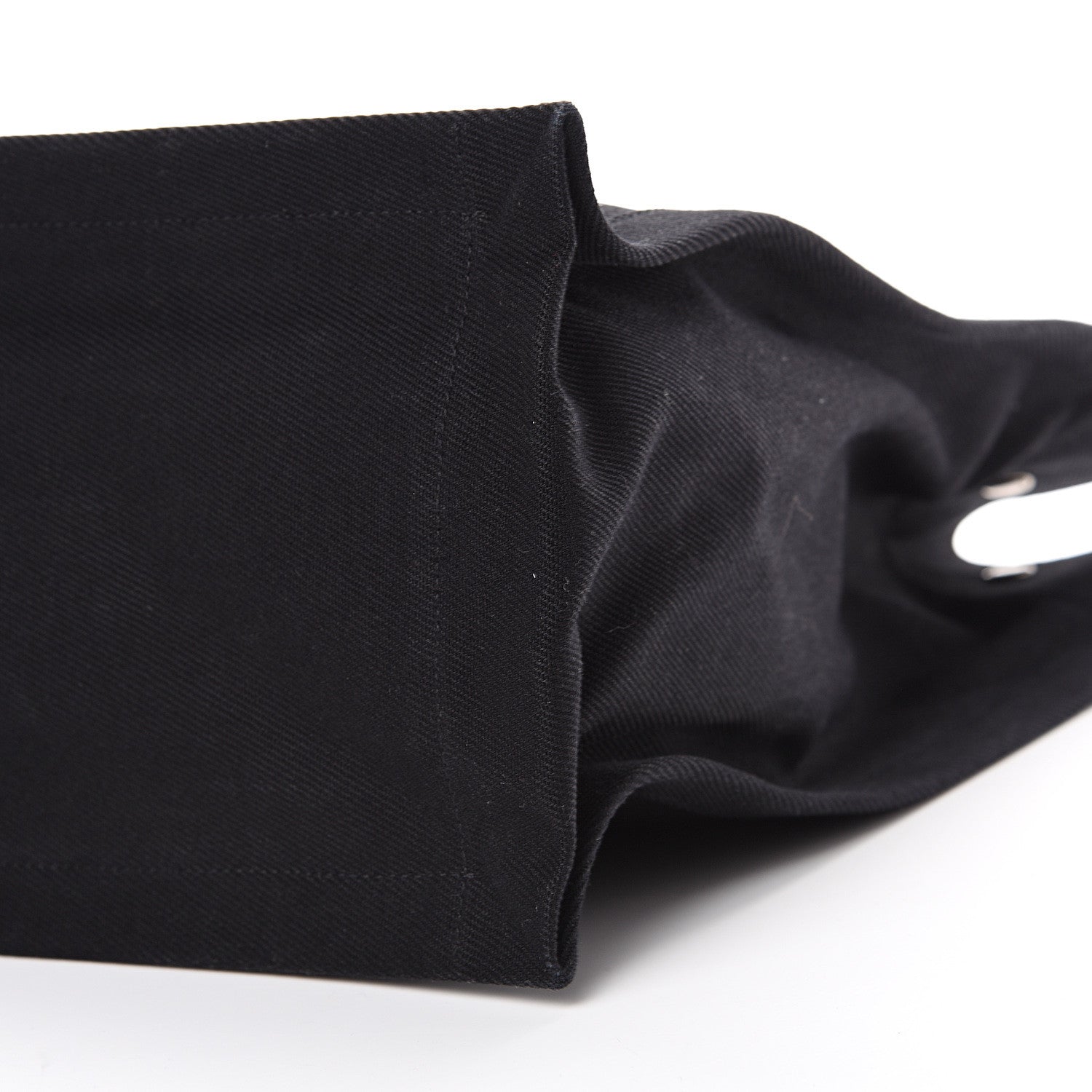 Saint Laurent Linen Calfskin Rive Gauche Tote Black 9 of 11