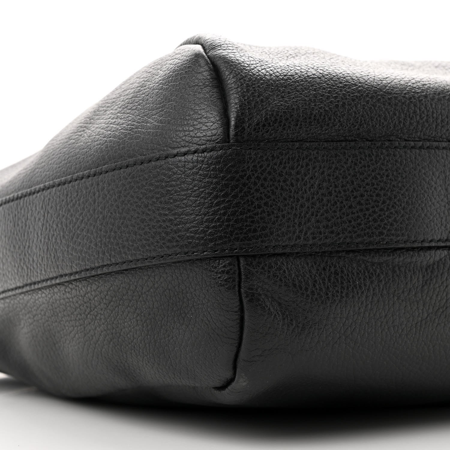 Gucci Grained Calfskin Bamboo Bar Hobo Black 9 of 11