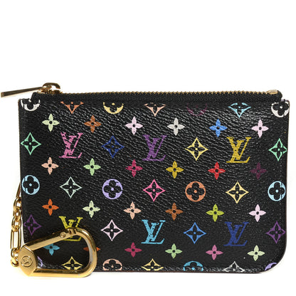 Louis Vuitton Monogram Multicolor Key Pouch Black Violet 1 of 8