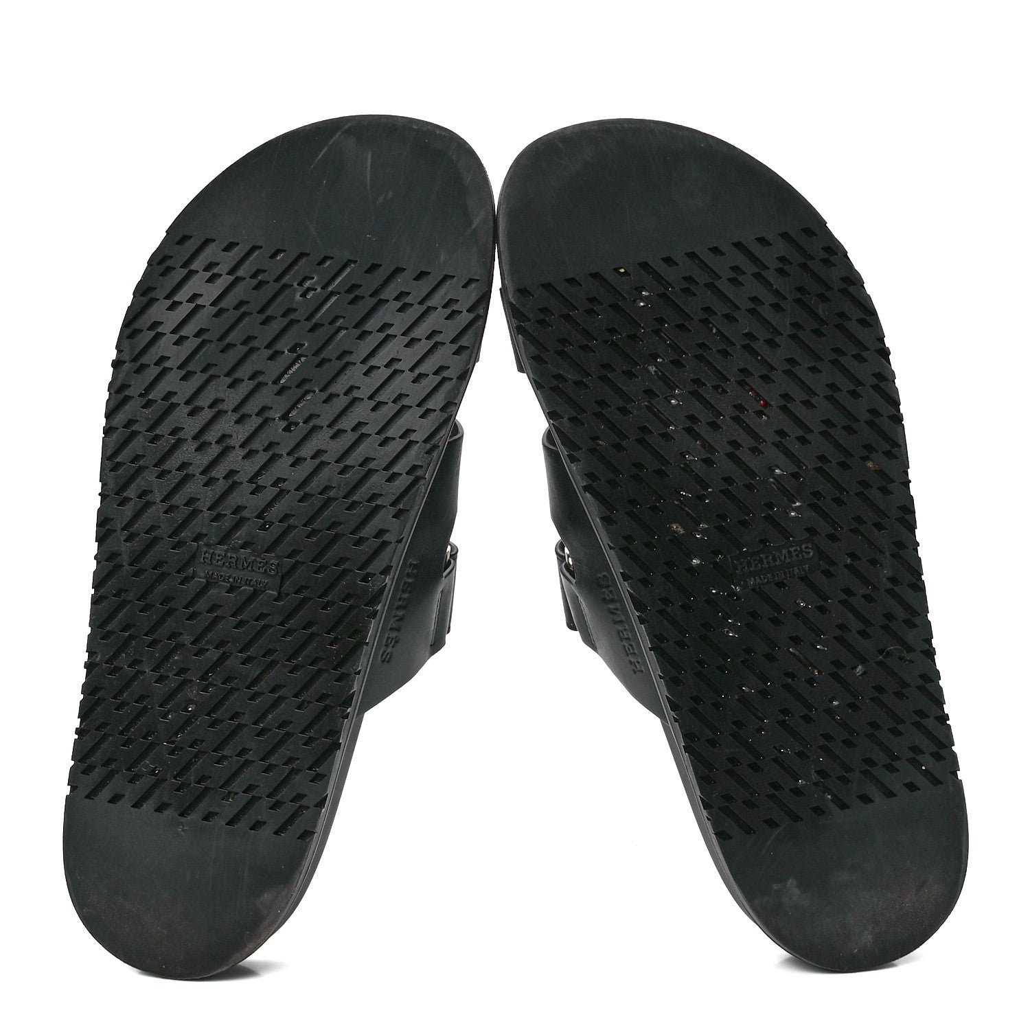 Hermes Calfskin Womens Chypre Sandals 40.5 Black 9 of 17