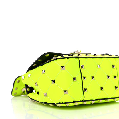 Valentino Garavani Calfskin Micro Rockstud Spike Shoulder Bag Lime 7 of 9