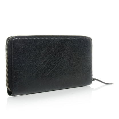 Balenciaga Arena Classic Hardware Continental Zip Around Wallet Black 3 of 7