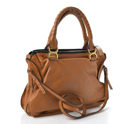 Chloe Calfskin Braided Medium Marcie Satchel Whiskey 2 of 12