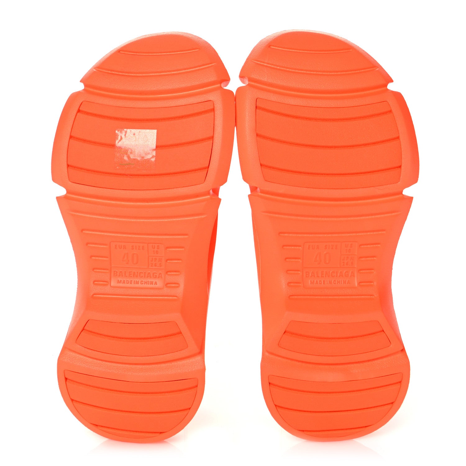 Balenciaga Rubber Womens Mold Slide Sandals 40 Fluo Orange 5 of 7