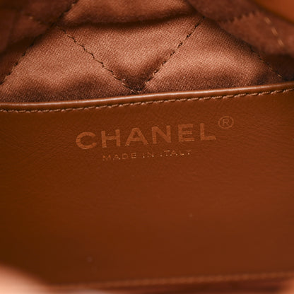 Chanel Shiny Calfskin Quilted Mini Chanel 22 Light Brown 6 of 11