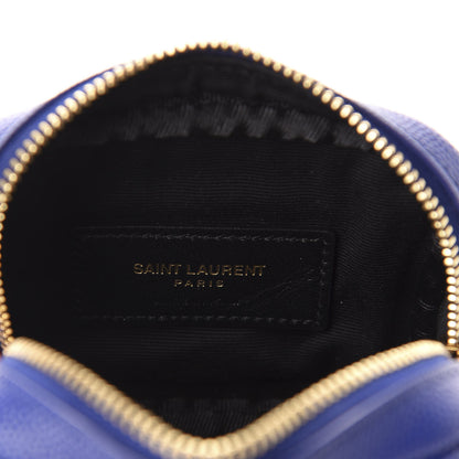 Saint Laurent Grain De Poudre Matelasse Monogram Baby Lou Camera Bag Sapphire Blue 8 of 11