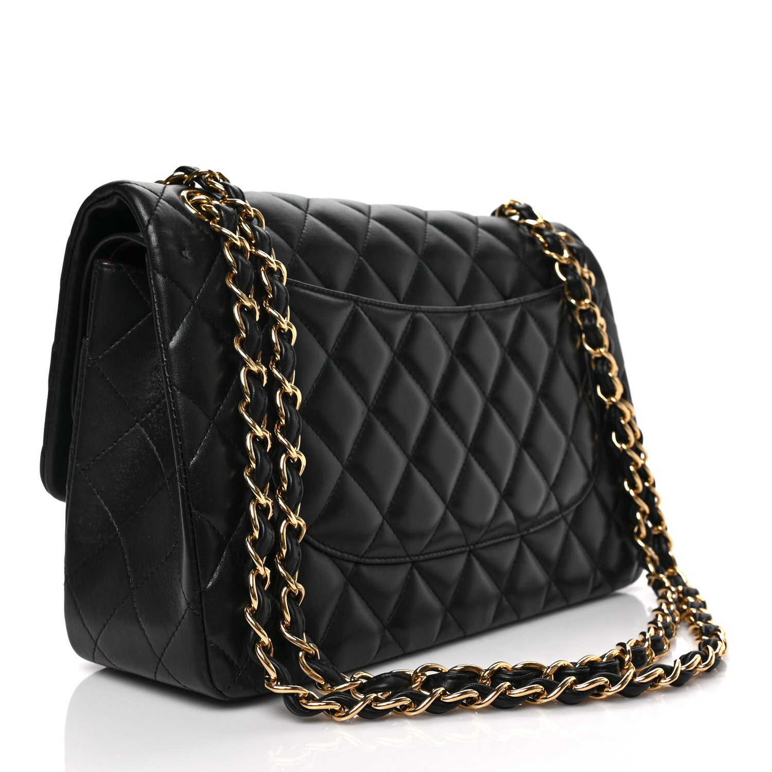 Chanel Lambskin Quilted Jumbo Double Flap Black 3 of 8