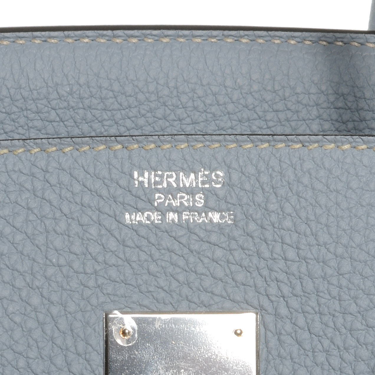Togo Birkin 35 Bleu Lin