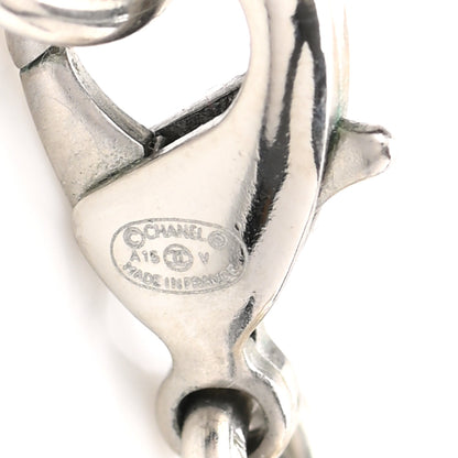 Chanel Graduated Pearl Crystal CC Long Necklace Silver 6 of 7