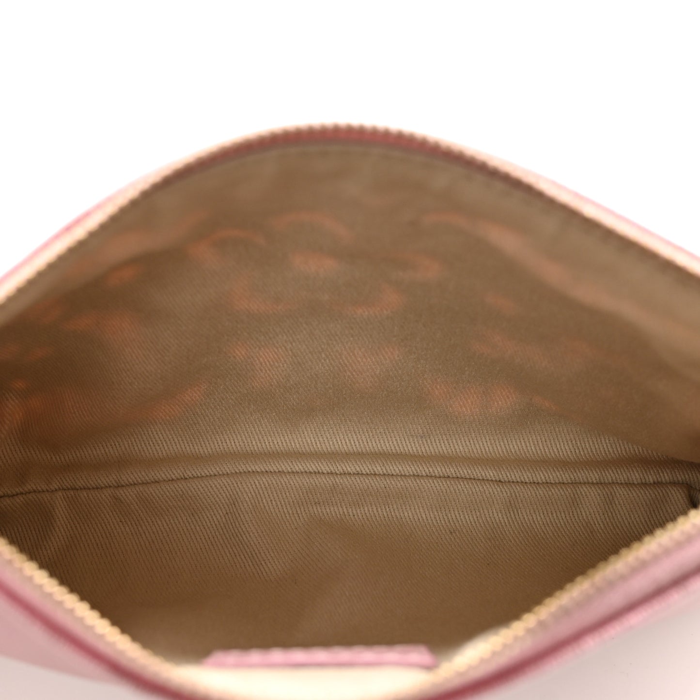 Lambskin Embroidered Laser Cut Micro Crossbody Pochette Rose Poudre