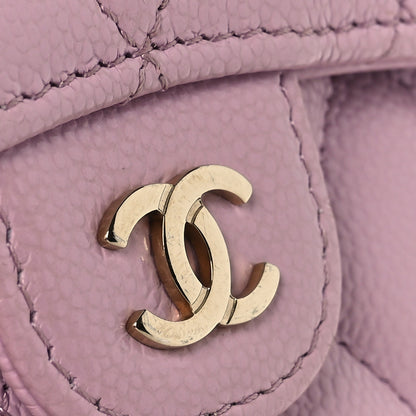 Chanel Caviar Quilted Compact Flap Wallet Light Pink 11 of 12