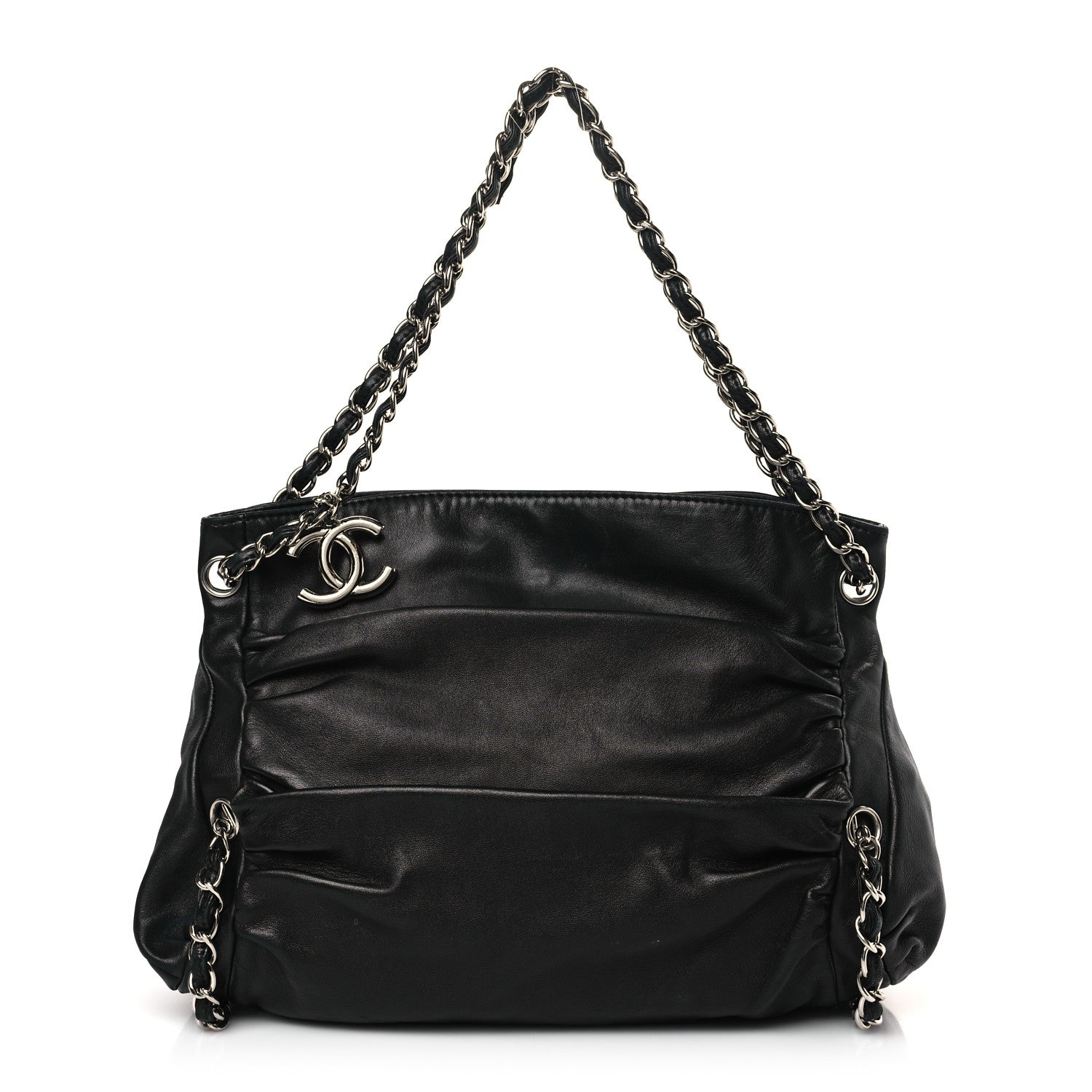 Chanel Lambskin Large Sharpei Shoulder Bag Black 1 of 9