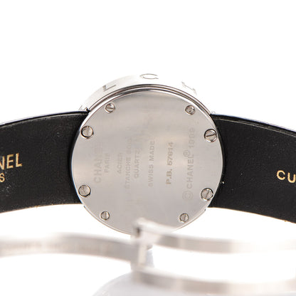 Chanel Stainless Steel Patent 29mm La Ronde Quartz Watch Black 6 of 9