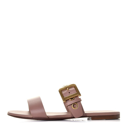 Christian Dior Calfskin D-Dior Slide Sandals 39 Rose De Vents 1 of 8