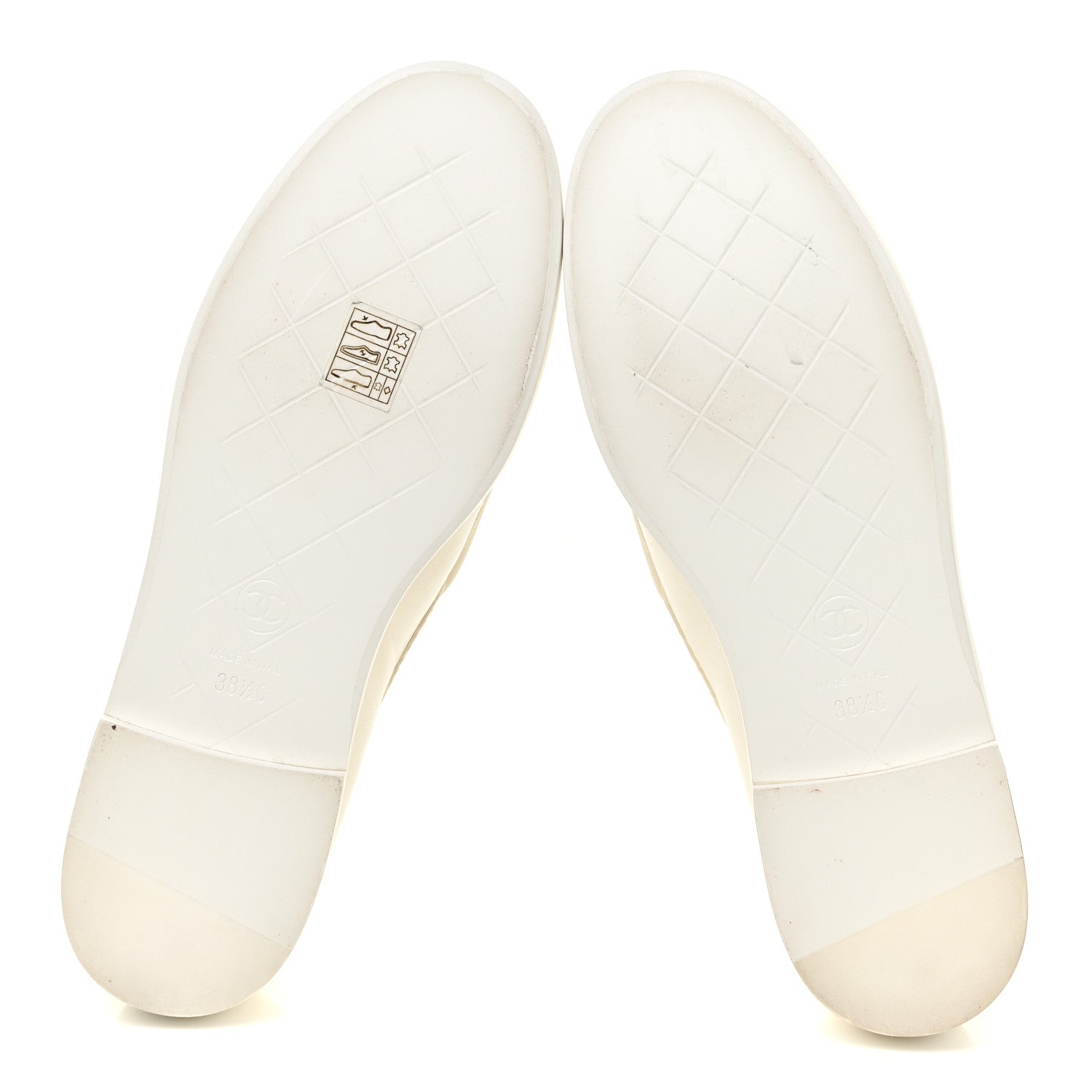 Chanel Lambskin Quilted CC Turnlock Loafers 38.5 White 5 of 16