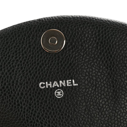 Chanel Caviar Half Moon Wallet On Chain WOC Black 7 of 14