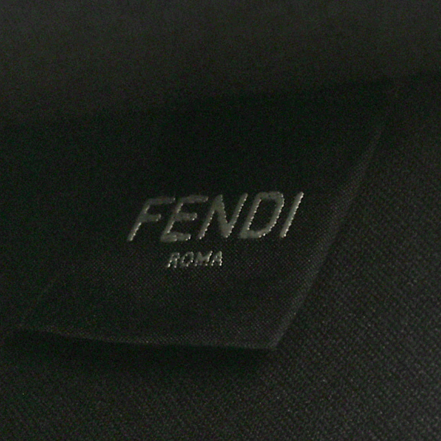 Fendi X MARC JACOBS Nappa Vitello King Logo Print Large Flat Pouch Black White 7 of 8