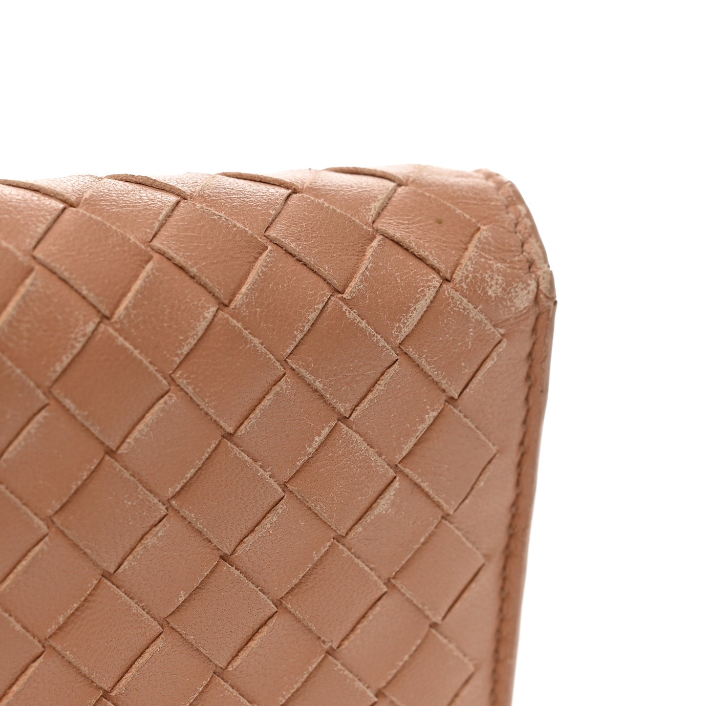 Cervo Intrecciato Continental Flap Wallet Cipria