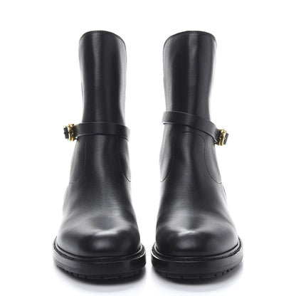 Christian Dior Calfskin Empreinte Ankle Boot 38 Black 2 of 8