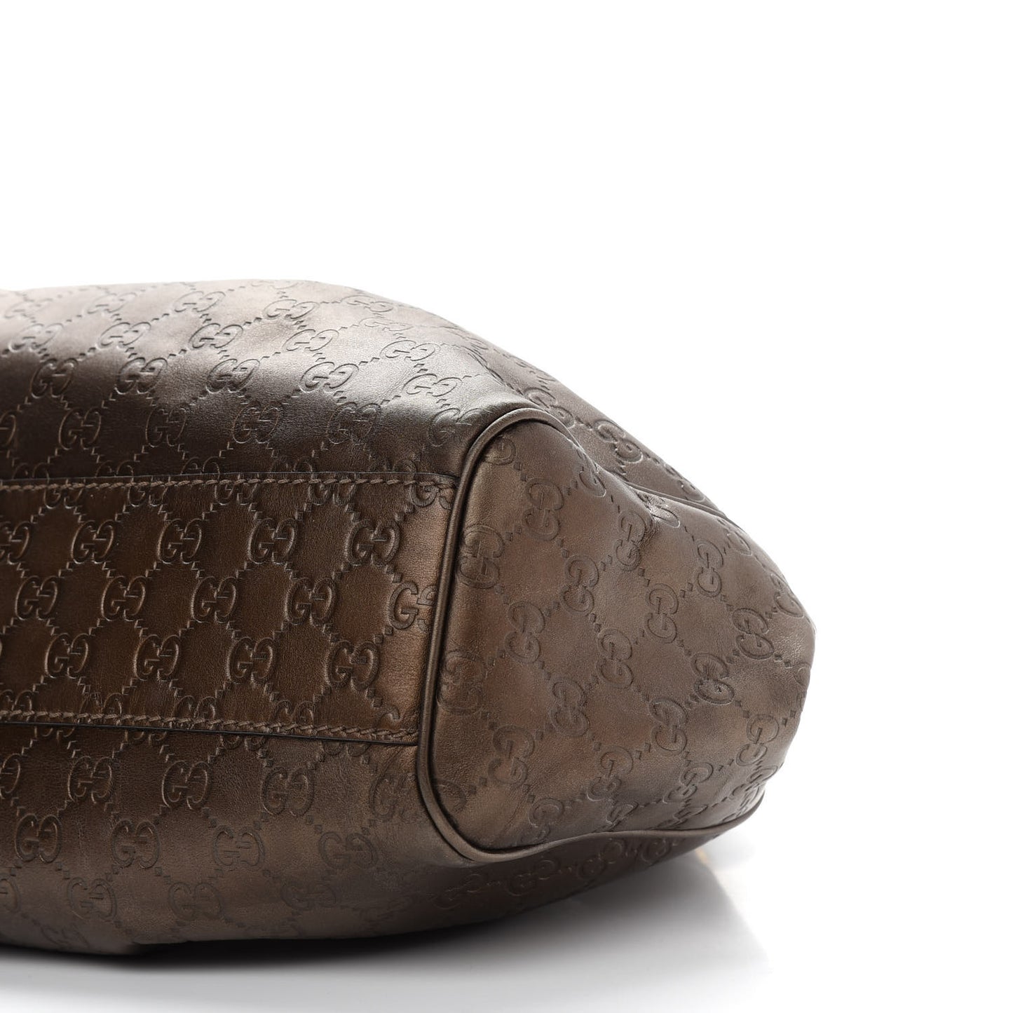 Metallic Guccissima Medium Sukey Tote Bronze