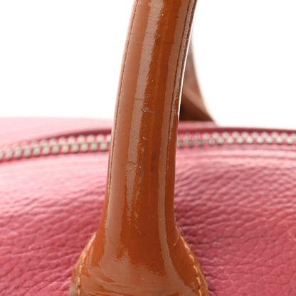 Chanel Caviar Patent Quilted Large Bowler Bag Red 14 of 20