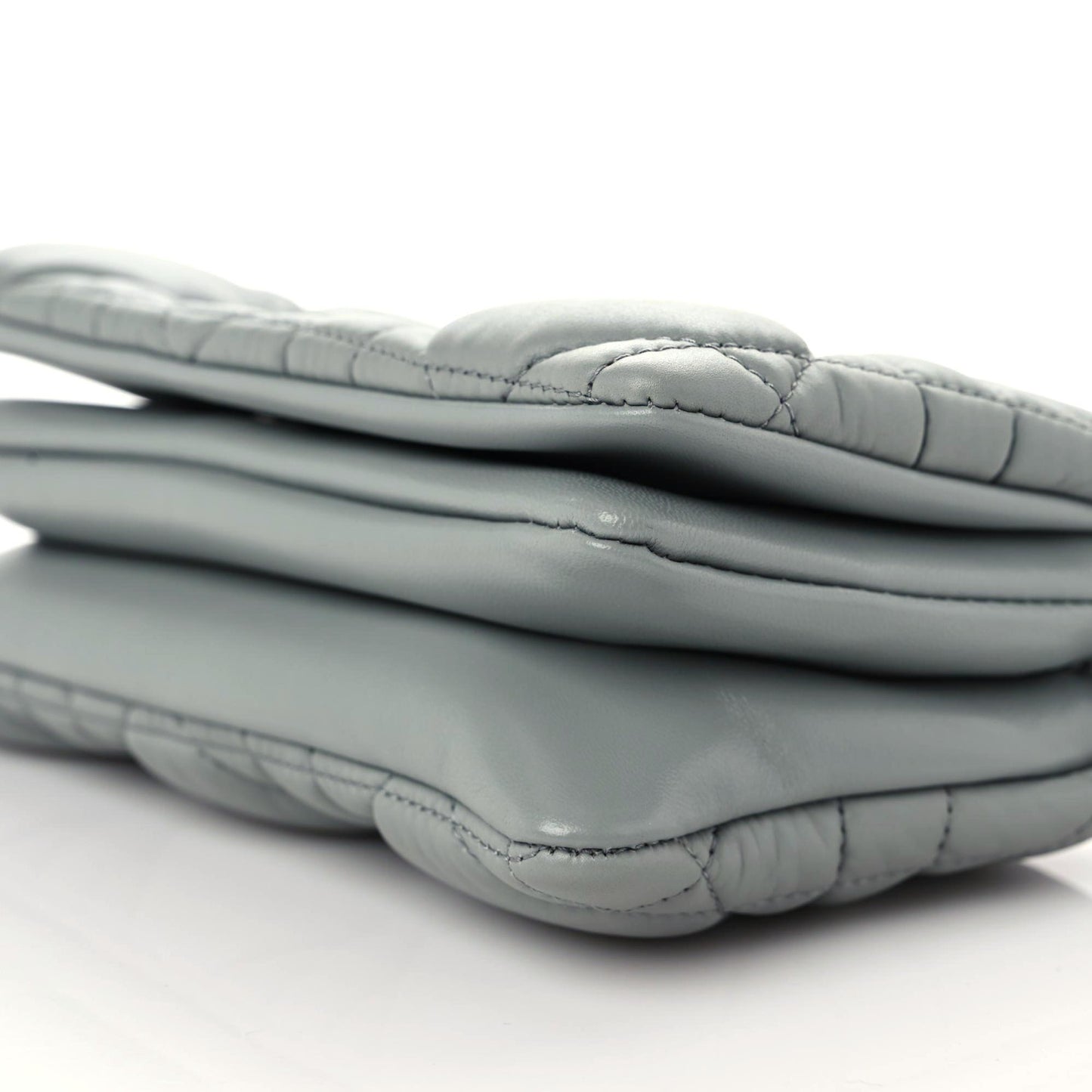 Calfskin Macrocannage Mini Caro Bag Grey