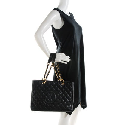 Chanel Caviar Quilted Grand Shopping Tote GST Black 2 of 7