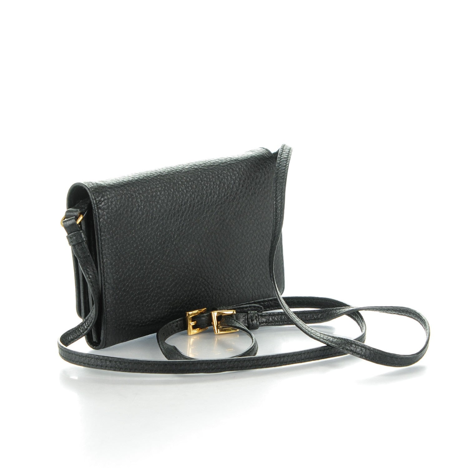Prada Vitello Daino Metal Mini Crossbody Nero Black 3 of 7